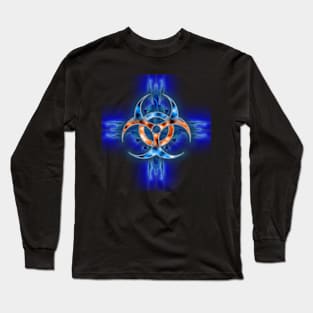 Fiery Biohazard B Long Sleeve T-Shirt